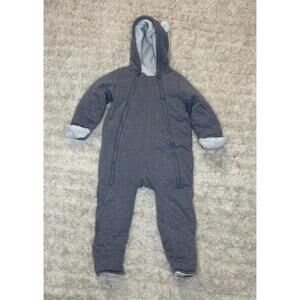 baby GAP sherpa-lined hooded dual zipped one-piece/snowsuit/bunting Size 12-18M